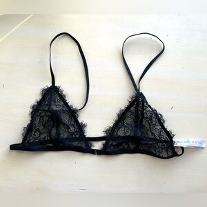 NWOT Urban Outfitters Black Lace Triangle Bralette